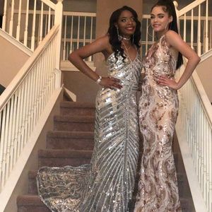 SHERRI HILL: 51206 silver reflective diamond dress